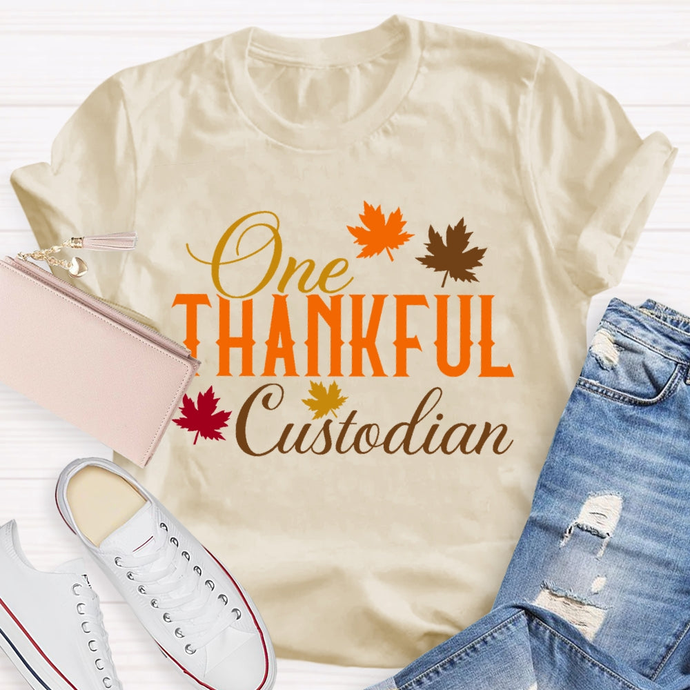 One Thankful Custodian T-shirt