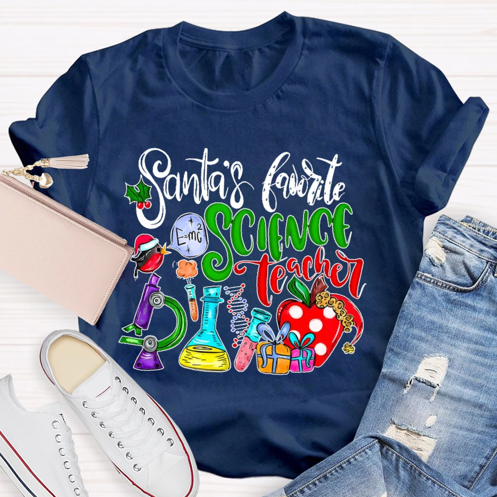Santa's Favorite Science Teacher T-shirt