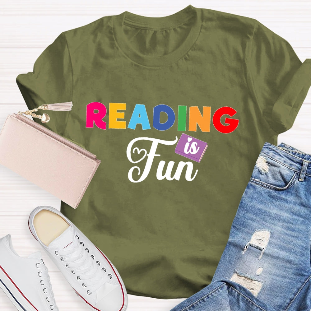 Reading Is Fun Letters T-shirt