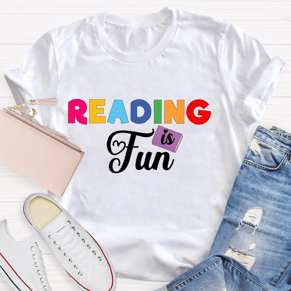 Reading Is Fun Letters T-shirt