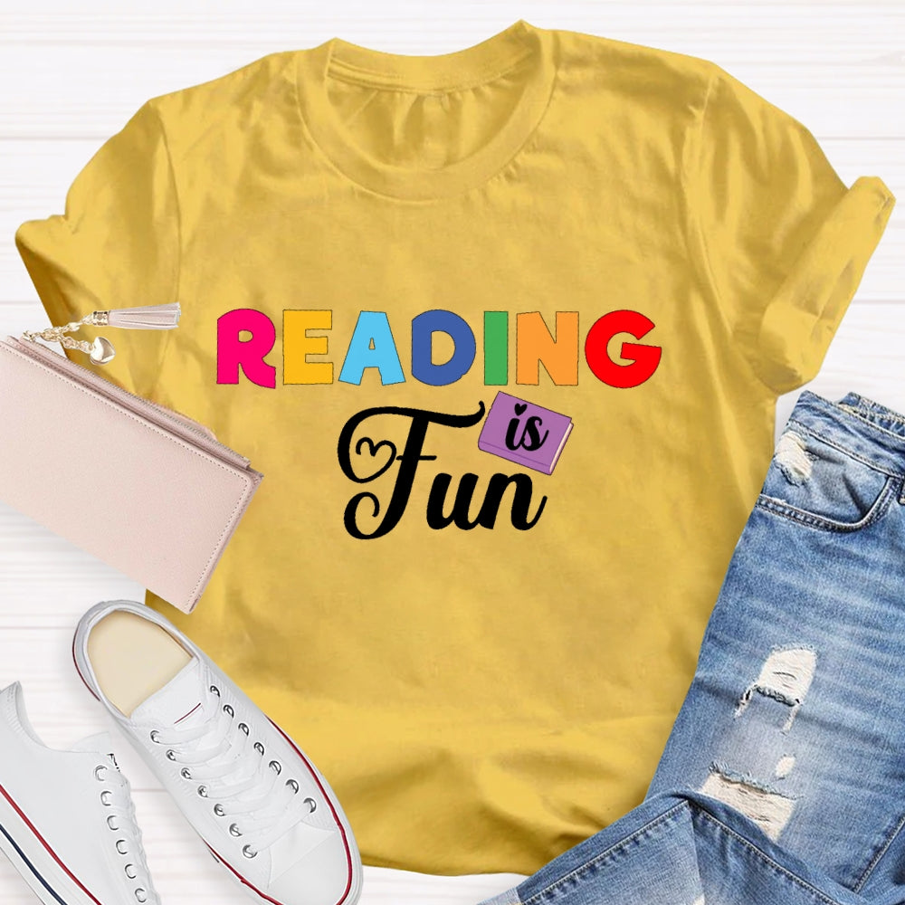 Reading Is Fun Letters T-shirt