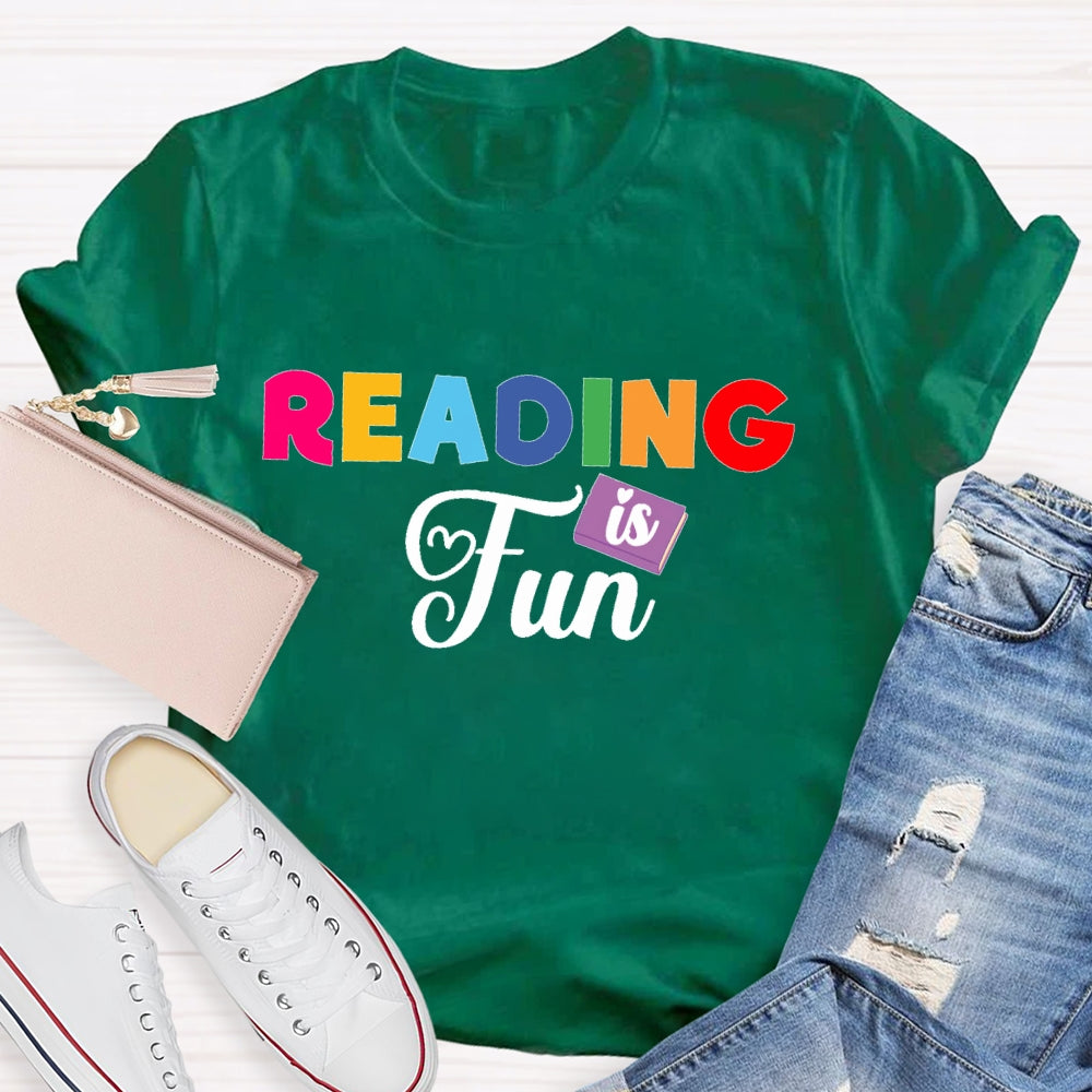 Reading Is Fun Letters T-shirt