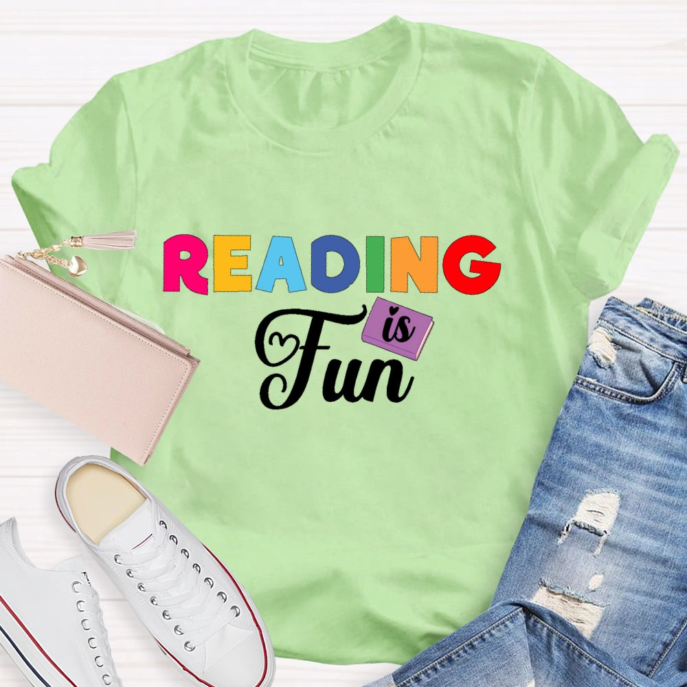 Reading Is Fun Letters T-shirt