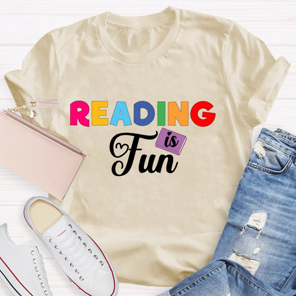 Reading Is Fun Letters T-shirt