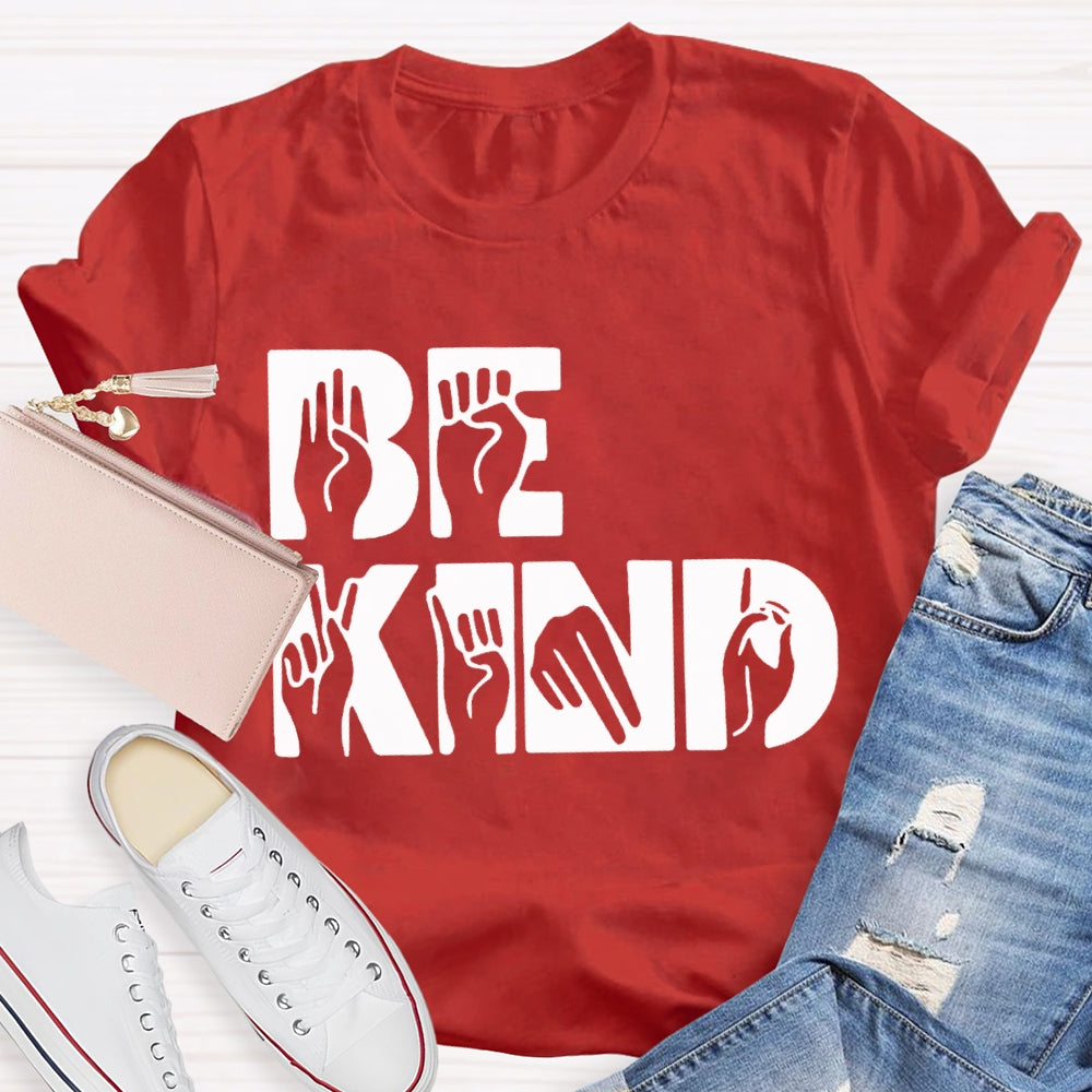 Be Kind Sign Language Prints T-shirt