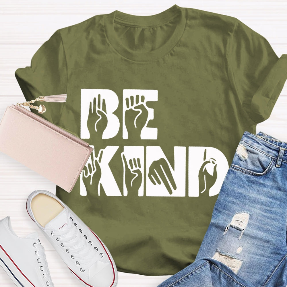 Be Kind Sign Language Prints T-shirt