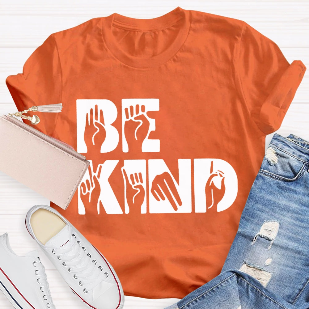 Be Kind Sign Language Prints T-shirt