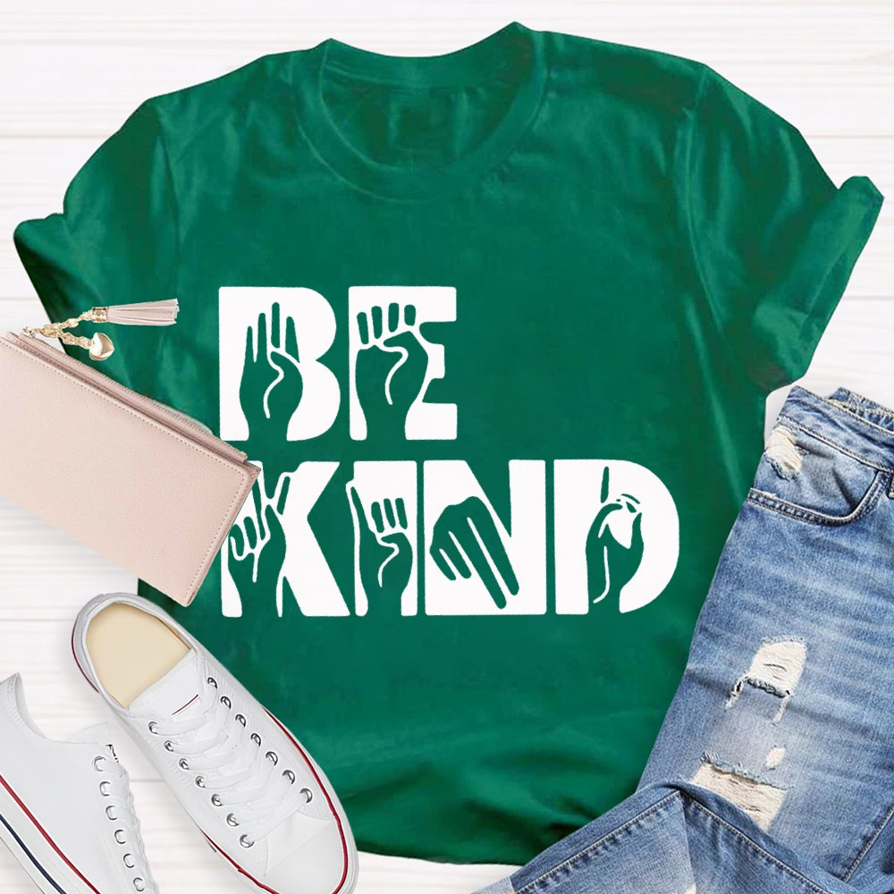 Be Kind Sign Language Prints T-shirt