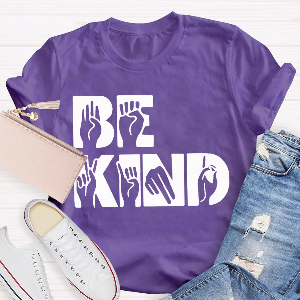 Be Kind Sign Language Prints T-shirt