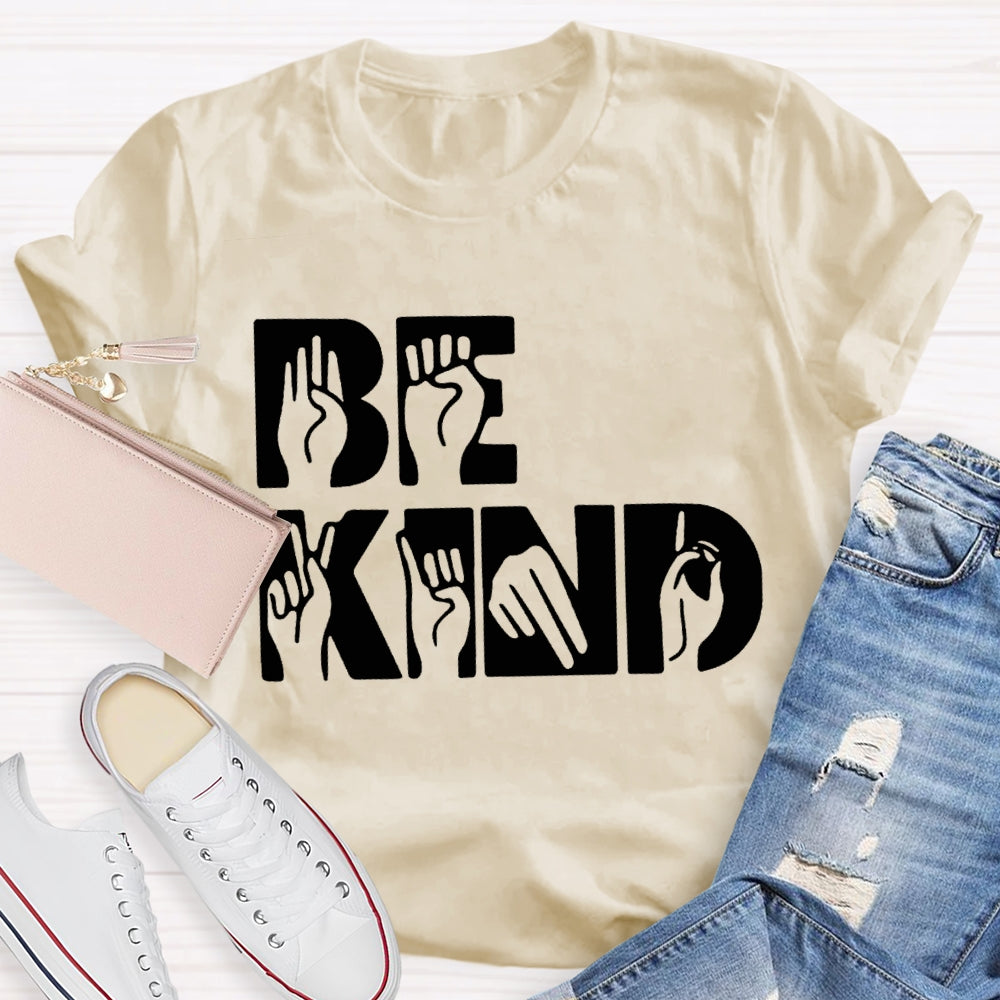 Be Kind Sign Language Prints T-shirt