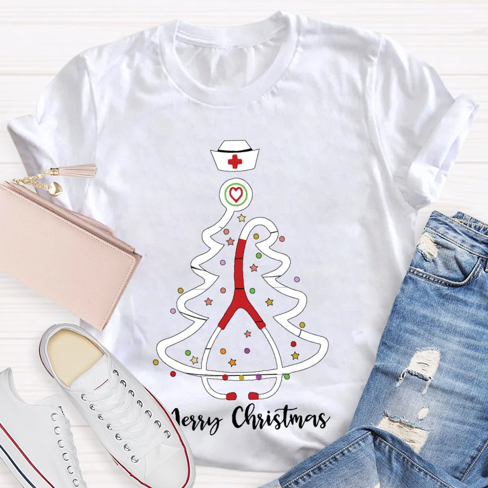 Merry Christmas School Nurse T-shirt