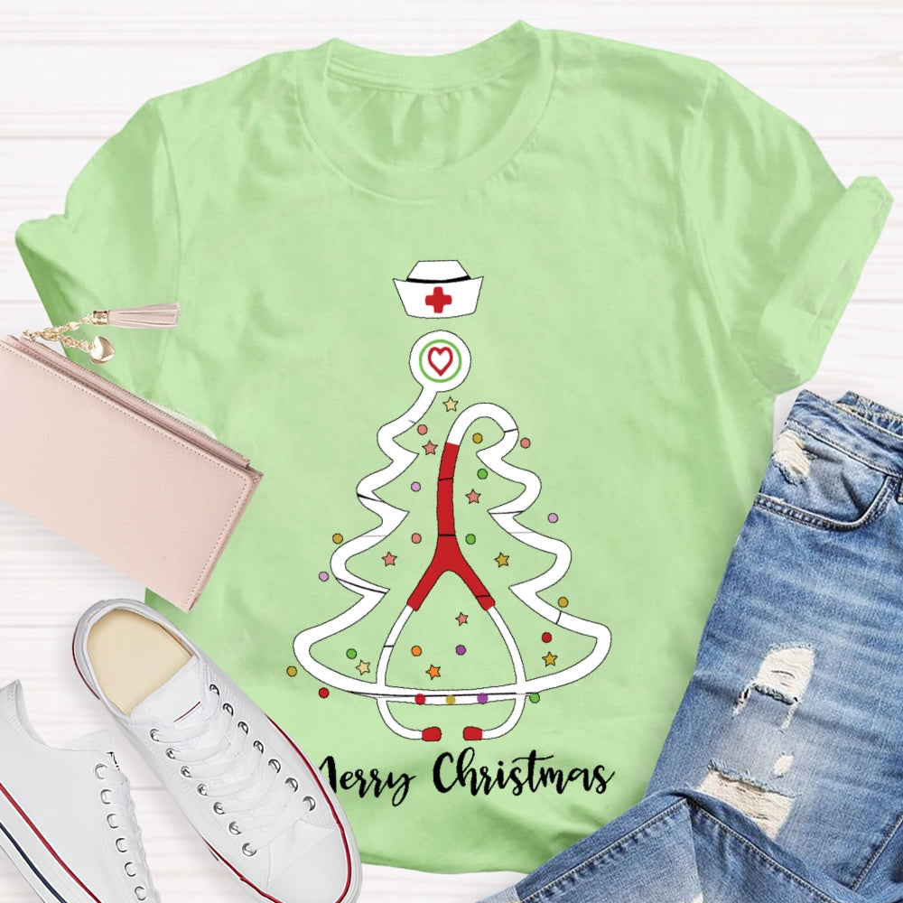Merry Christmas School Nurse T-shirt