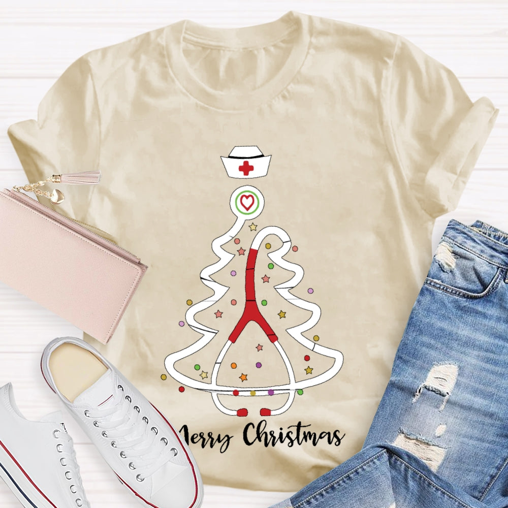 Merry Christmas School Nurse T-shirt