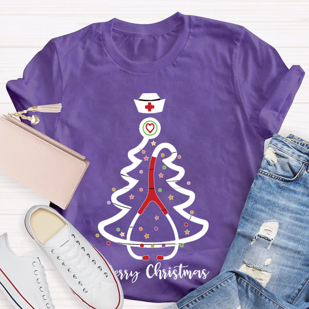 Merry Christmas School Nurse T-shirt