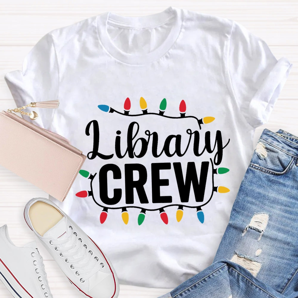 Christmas Light Library Crew T-Shirt
