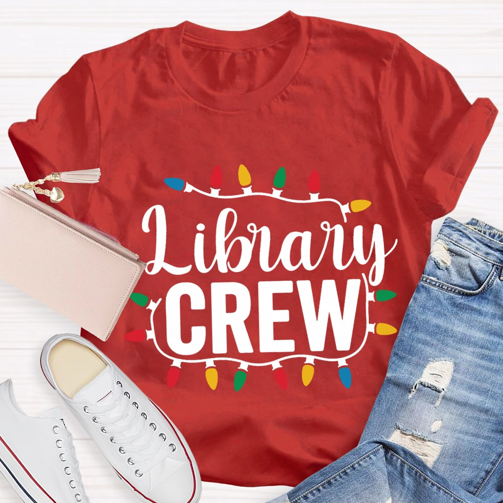 Christmas Light Library Crew T-Shirt
