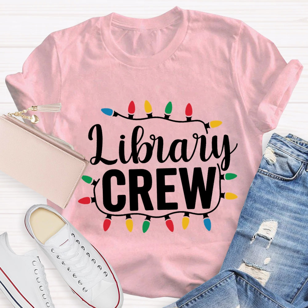 Christmas Light Library Crew T-Shirt