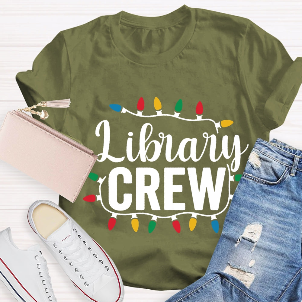 Christmas Light Library Crew T-Shirt