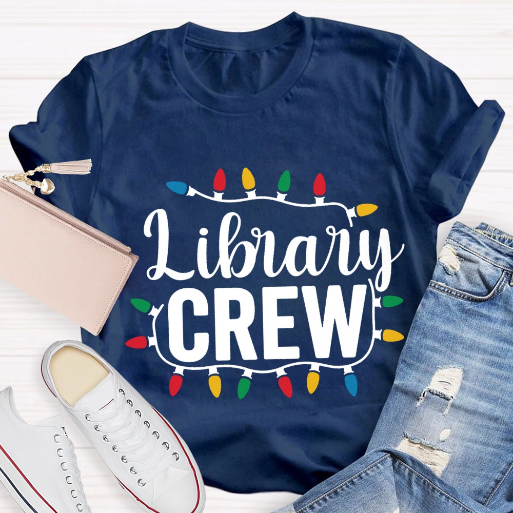 Christmas Light Library Crew T-Shirt