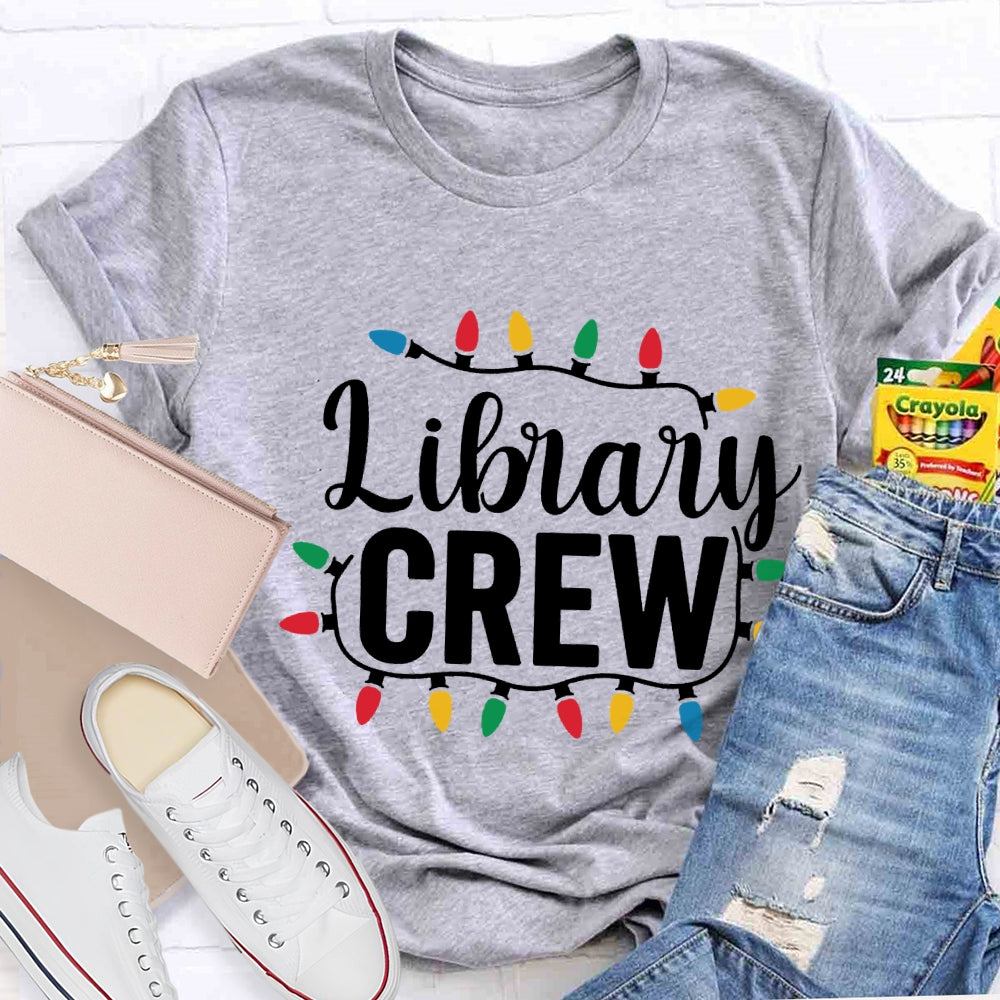 Christmas Light Library Crew T-Shirt