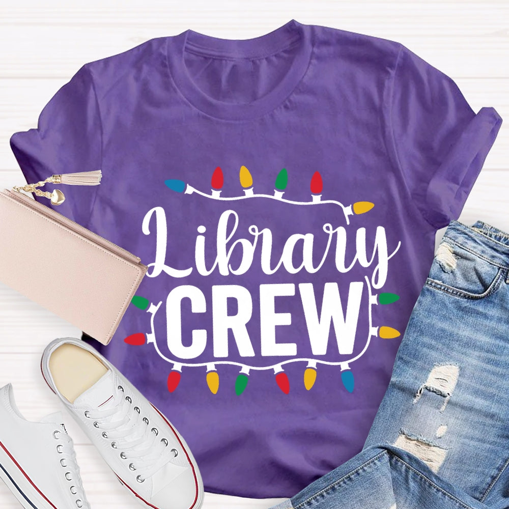 Christmas Light Library Crew T-Shirt