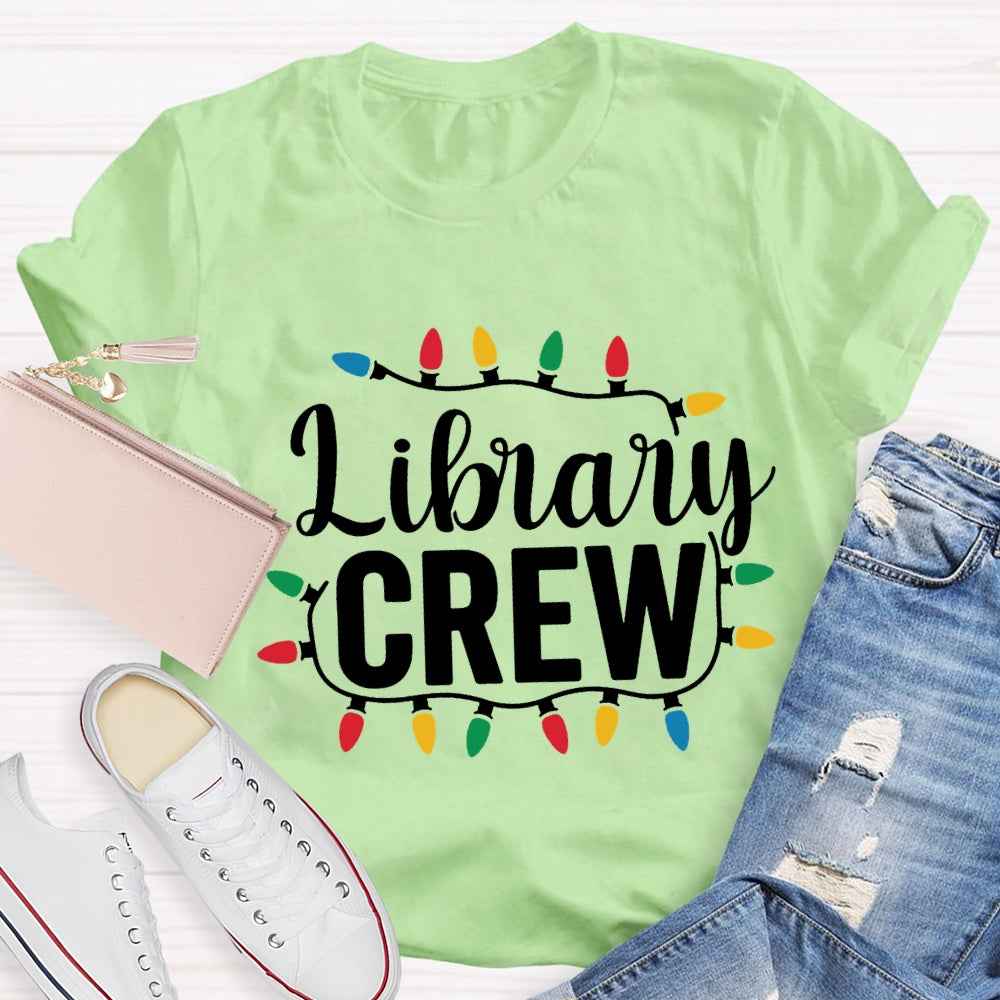 Christmas Light Library Crew T-Shirt