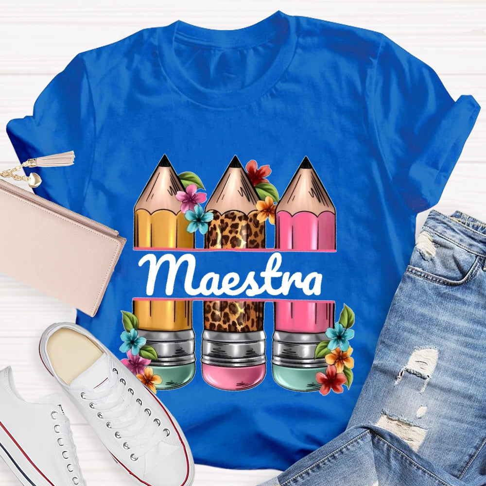 Maestra Leopard Print Pencil T-shirt