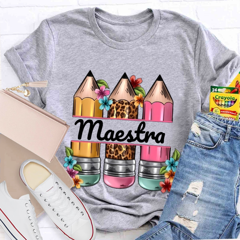 Maestra Leopard Print Pencil T-shirt