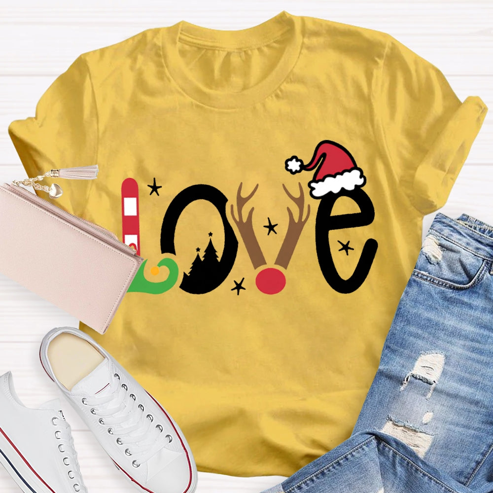 Love Christmas Vibes Font Christmas T-shirt