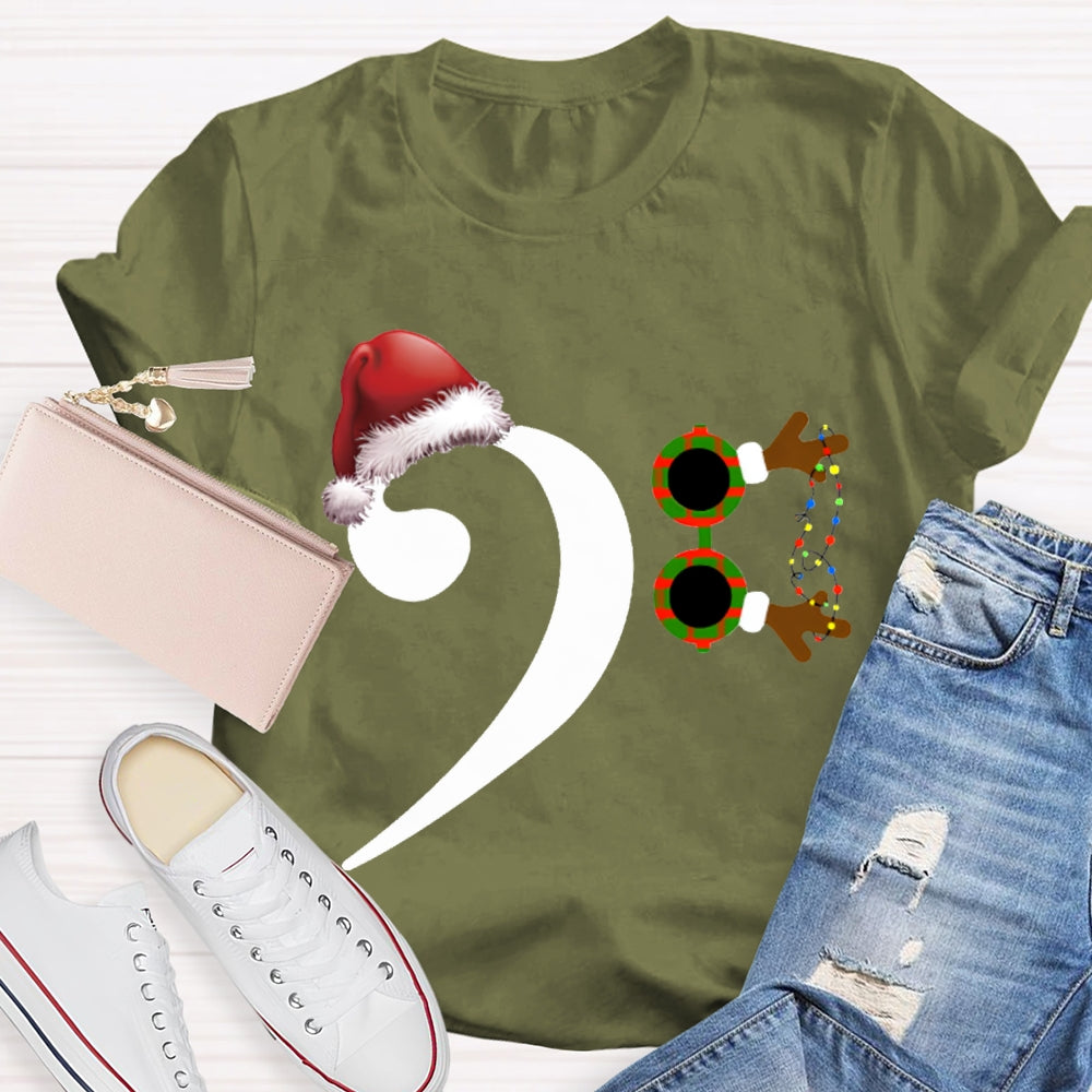 Santa Hat And Comma Christmas T-shirt