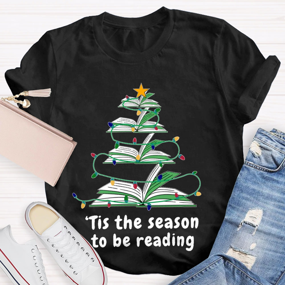 Tis The Season To Be Reading Christmas T-shirt