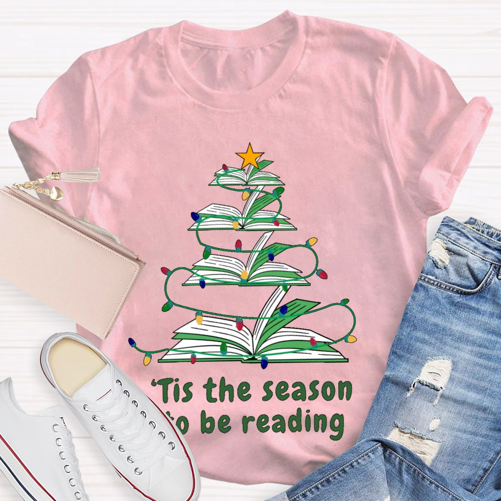 Tis The Season To Be Reading Christmas T-shirt