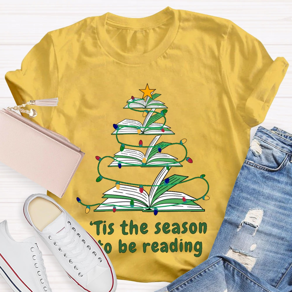 Tis The Season To Be Reading Christmas T-shirt