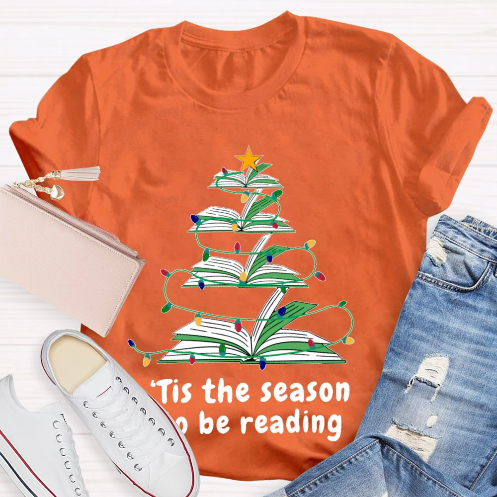 Tis The Season To Be Reading Christmas T-shirt