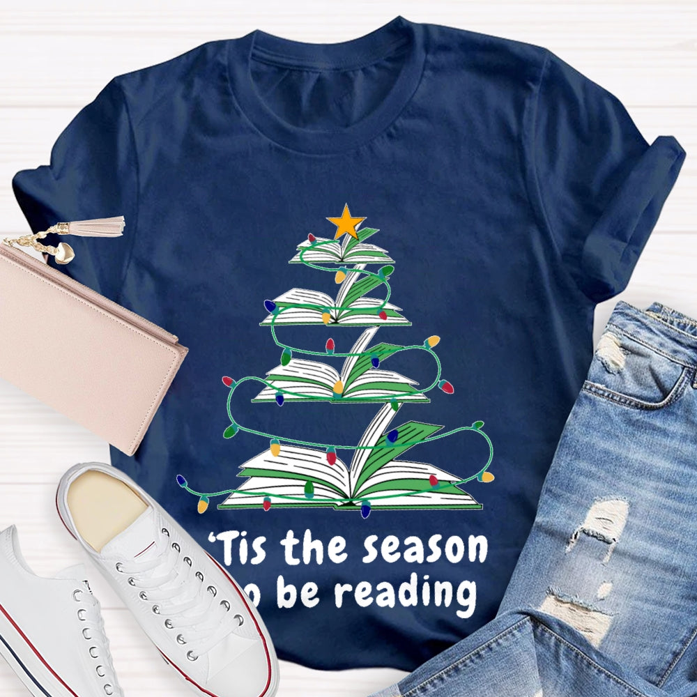 Tis The Season To Be Reading Christmas T-shirt