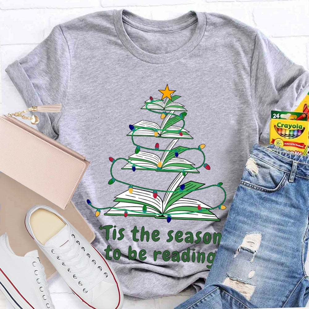 Tis The Season To Be Reading Christmas T-shirt