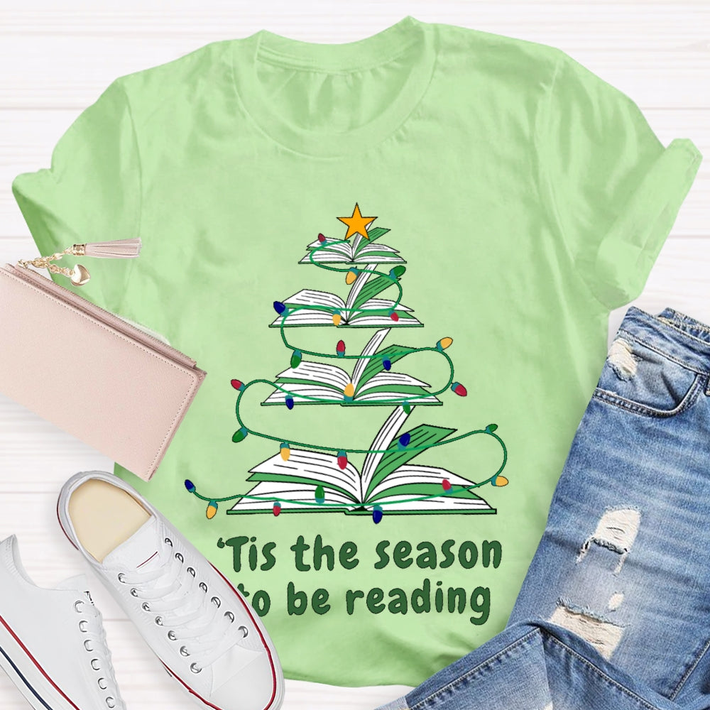 Tis The Season To Be Reading Christmas T-shirt