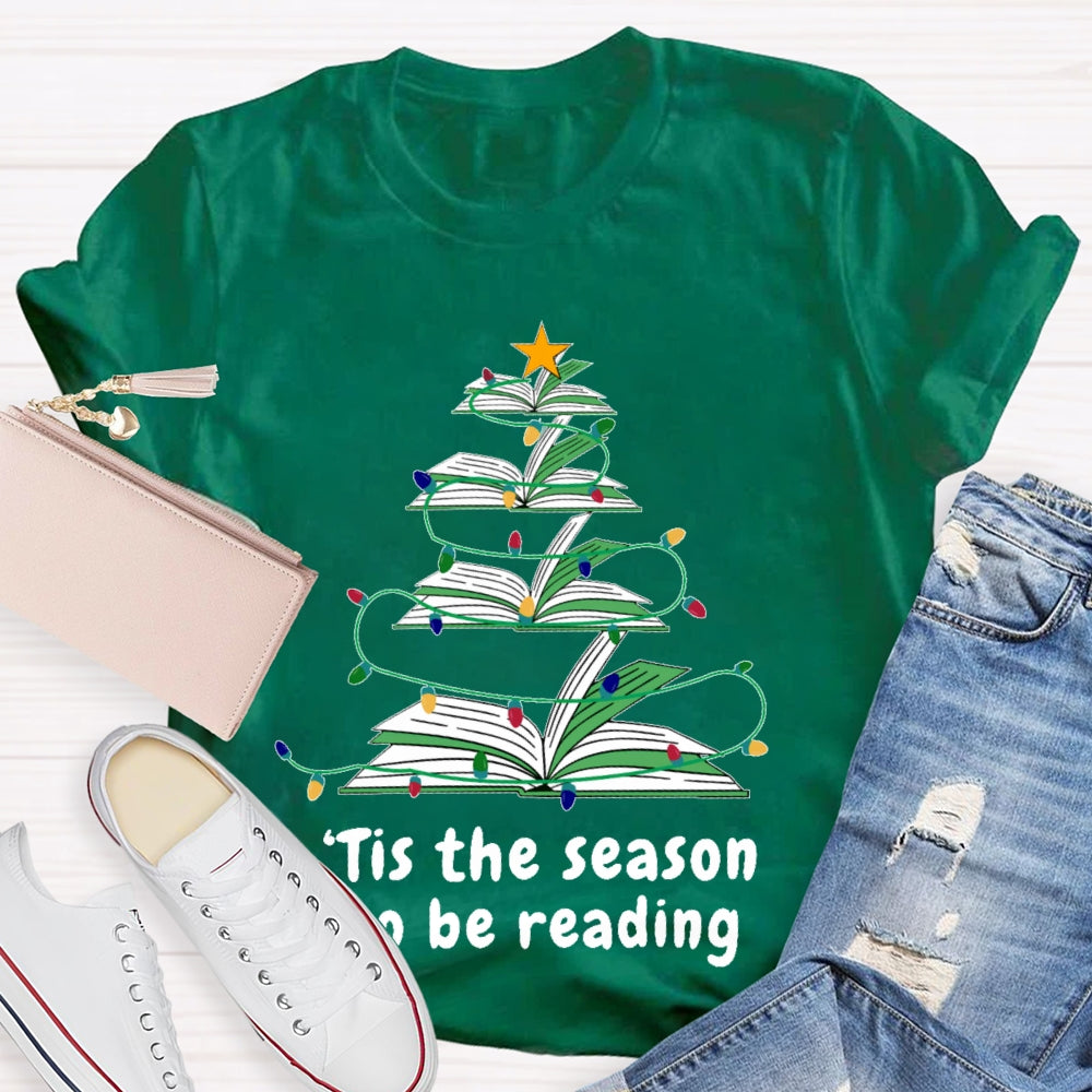 Tis The Season To Be Reading Christmas T-shirt