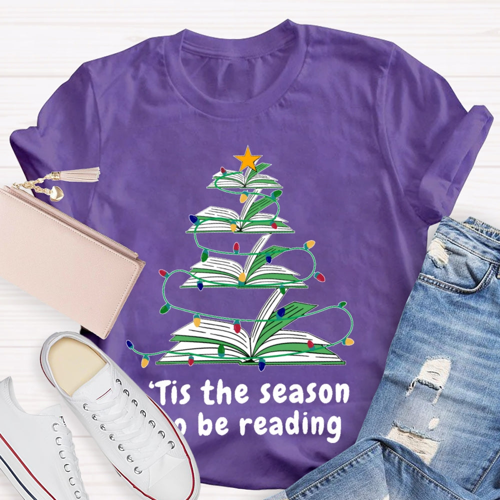 Tis The Season To Be Reading Christmas T-shirt
