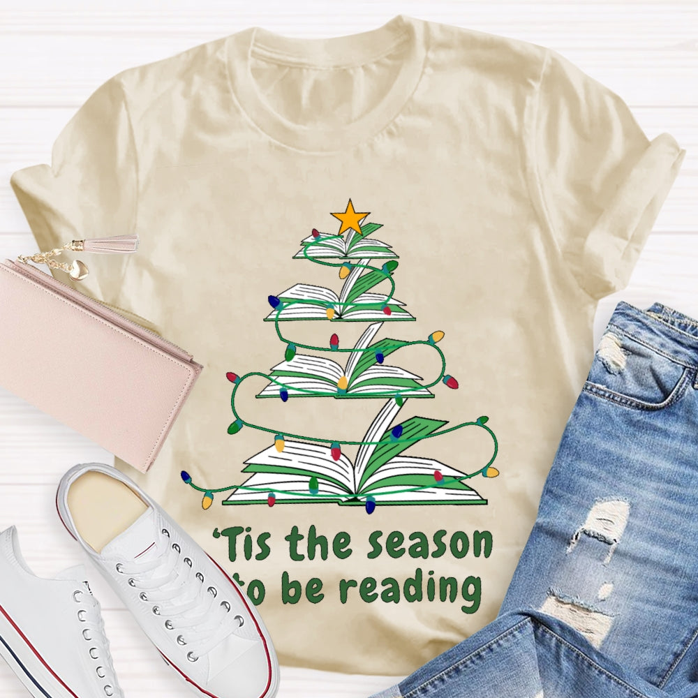 Tis The Season To Be Reading Christmas T-shirt