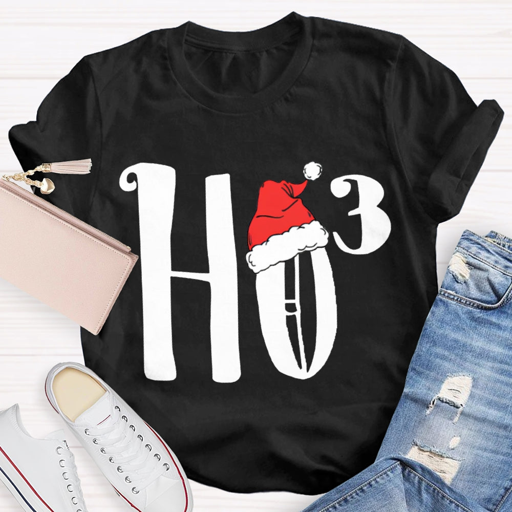 Math Teacher Ho3 Santa Hat Christmas T-shirt