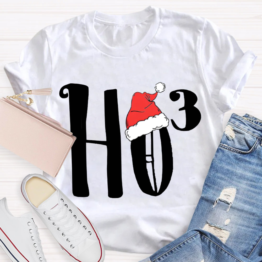 Math Teacher Ho3 Santa Hat Christmas T-shirt