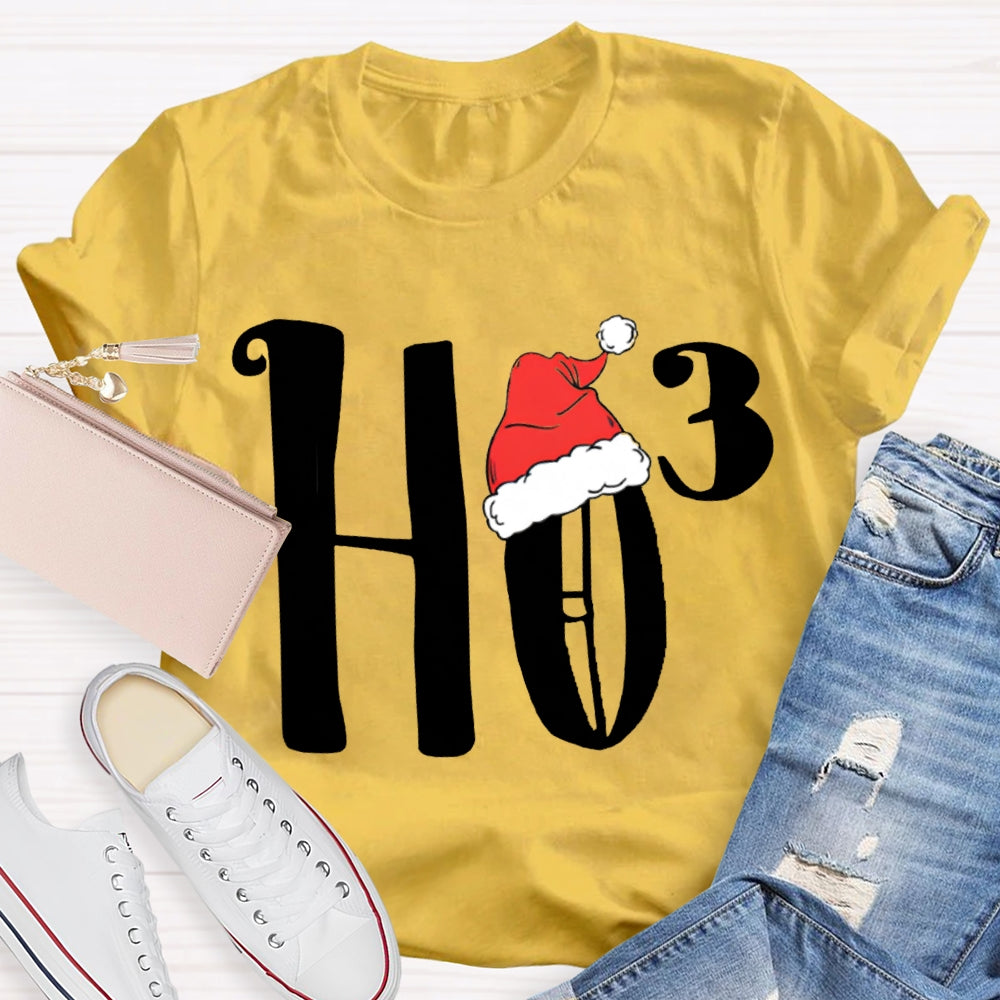 Math Teacher Ho3 Santa Hat Christmas T-shirt
