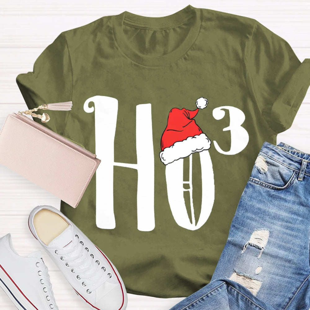 Math Teacher Ho3 Santa Hat Christmas T-shirt