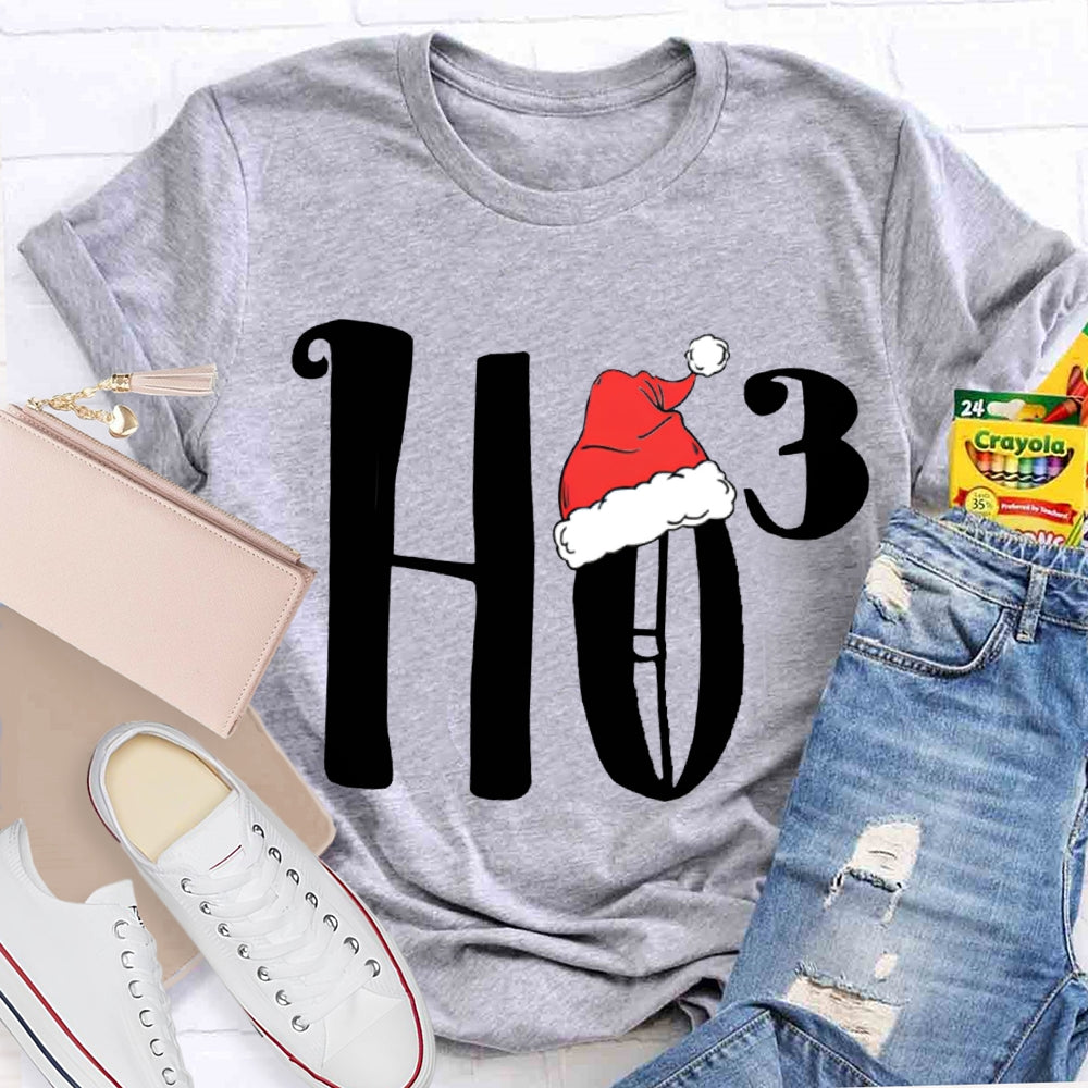 Math Teacher Ho3 Santa Hat Christmas T-shirt
