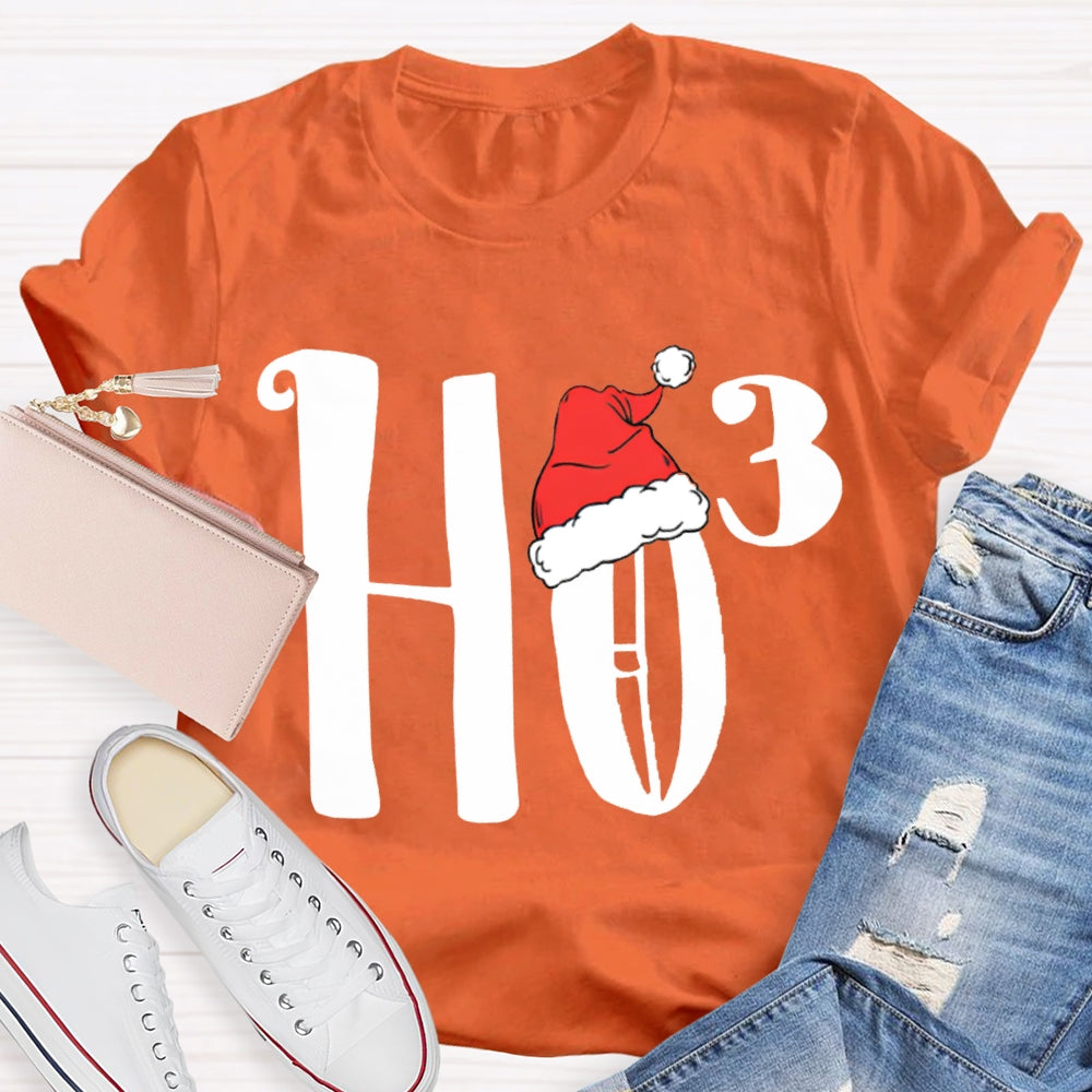 Math Teacher Ho3 Santa Hat Christmas T-shirt