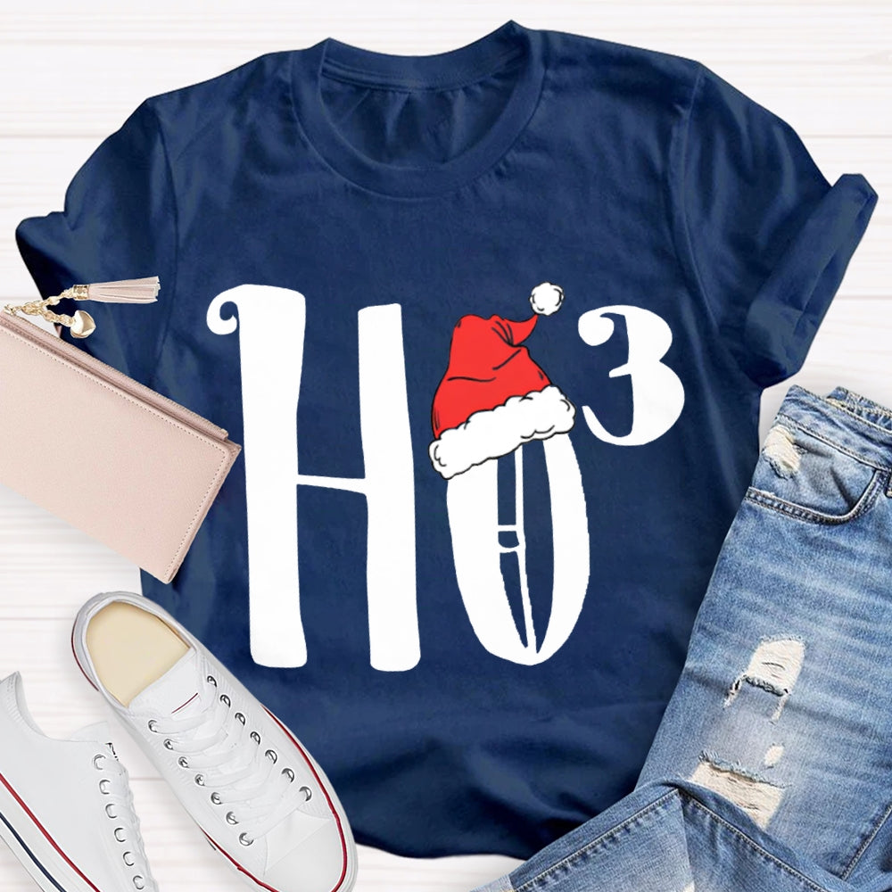 Math Teacher Ho3 Santa Hat Christmas T-shirt