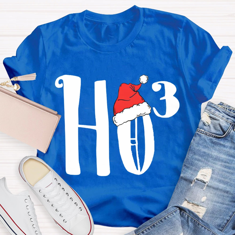 Math Teacher Ho3 Santa Hat Christmas T-shirt