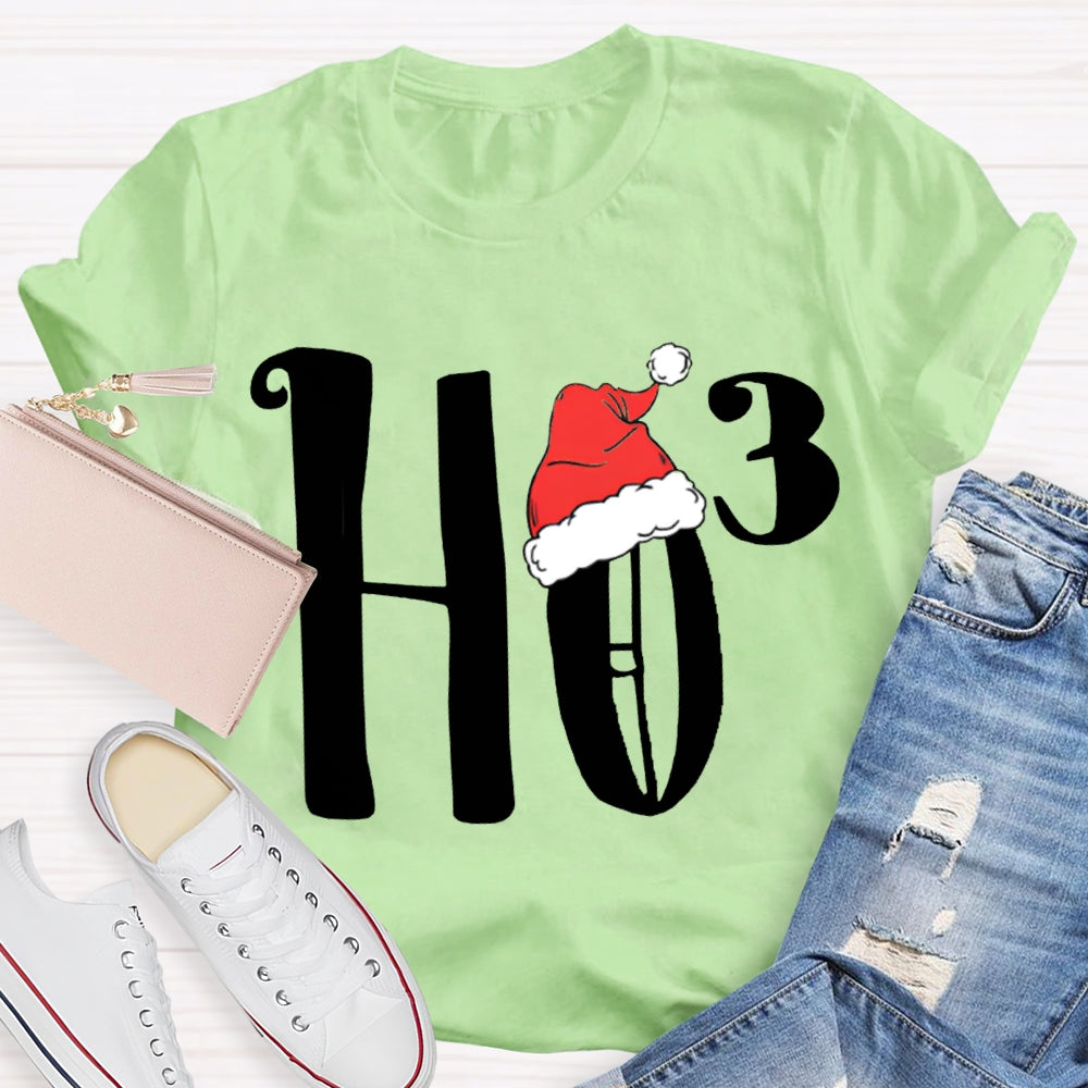 Math Teacher Ho3 Santa Hat Christmas T-shirt