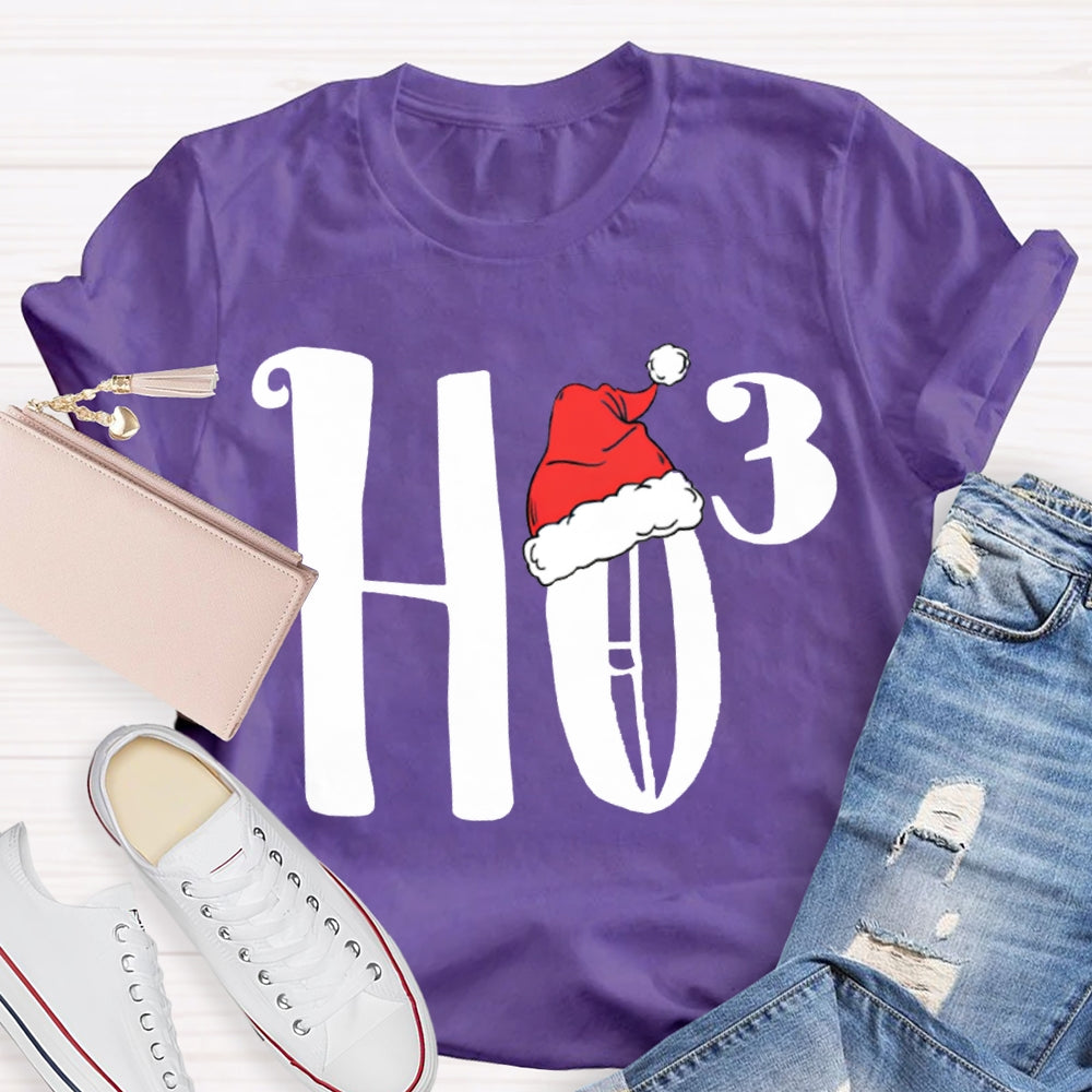 Math Teacher Ho3 Santa Hat Christmas T-shirt
